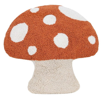 Mushroom Floor Pillow, Plush, Orange, 13.3in*12.9in