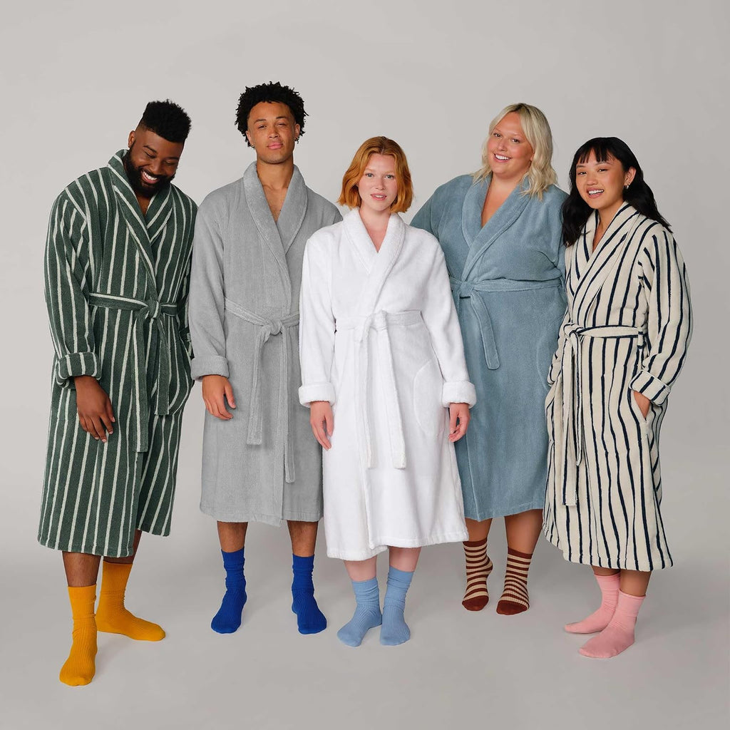 Luxury Cotton Bath Robe, OEKO-TEX Certified, Plush & Machine Washable - Premium Turkish Plush Robes