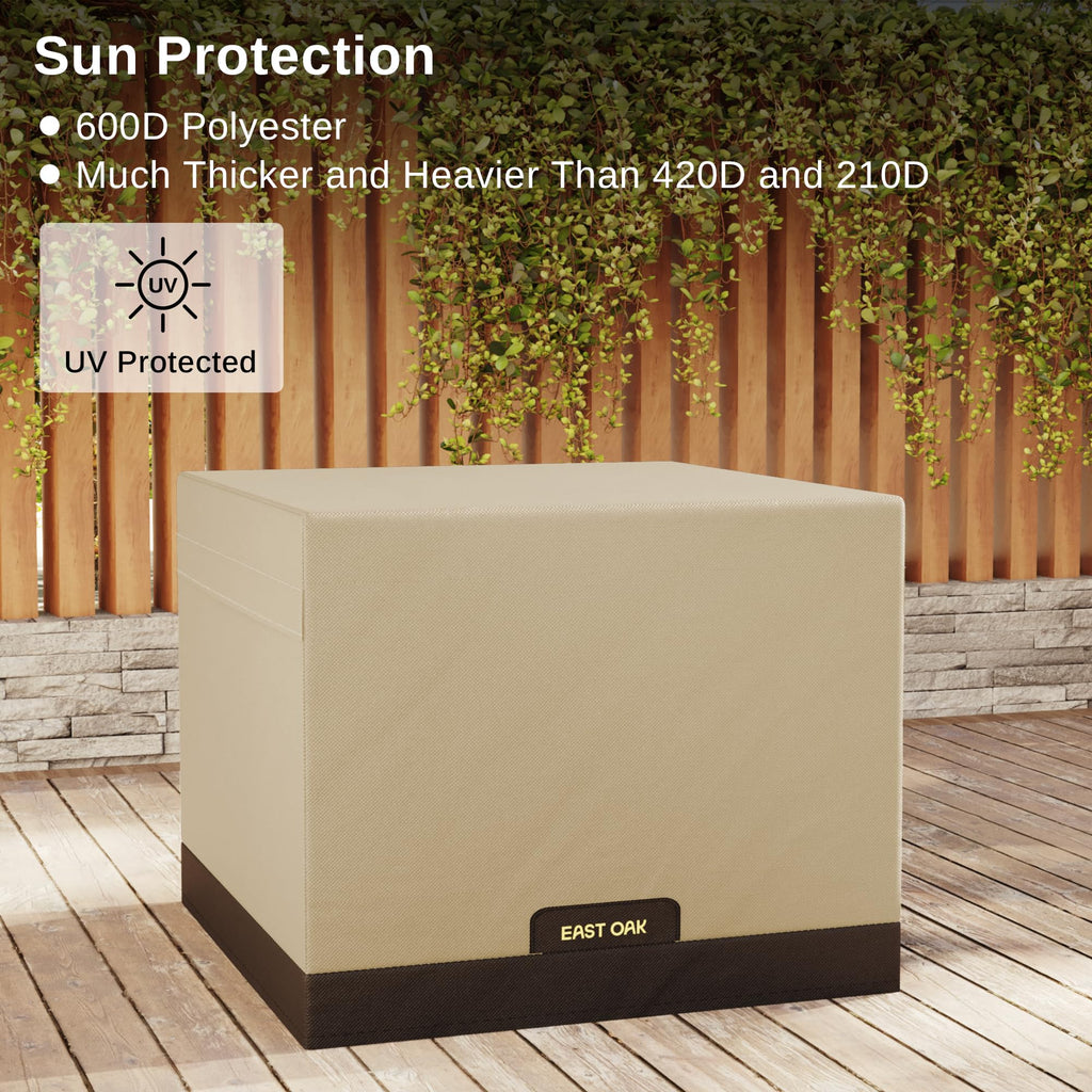 32Inch Fire Pit Table Cover for Outdoor Propane Fire Pit Table, 600D Heavy-Duty Fabric, Waterproof, Dustproof and