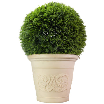 Arabella 16'' Plastic Planter Pot for Plants, Antique White