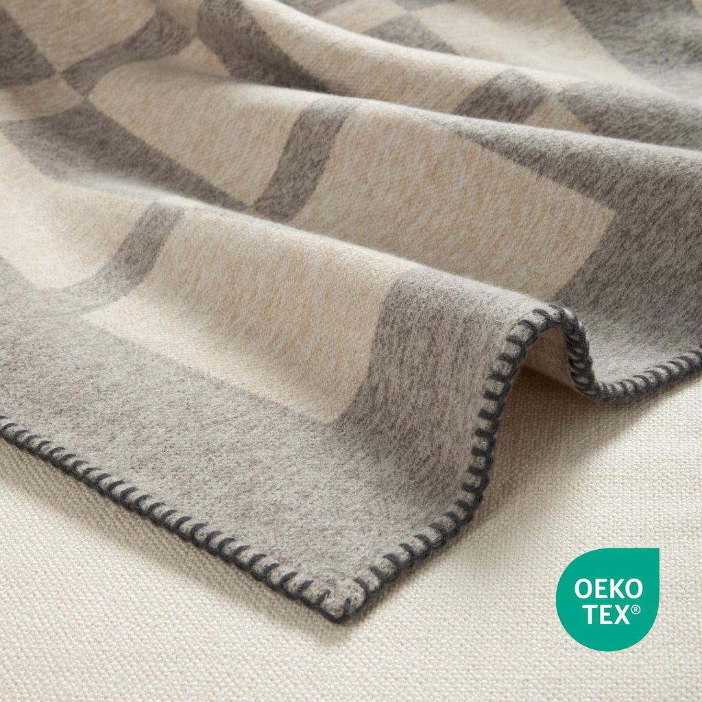 Faux Cashmere Throw Blanket, 50x70, Gray, 2.8 LB Cozy Warm Throw