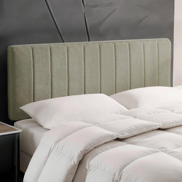 Upholstered King Headboard - Easy Assemble Channel Stitched Headboard King Bed