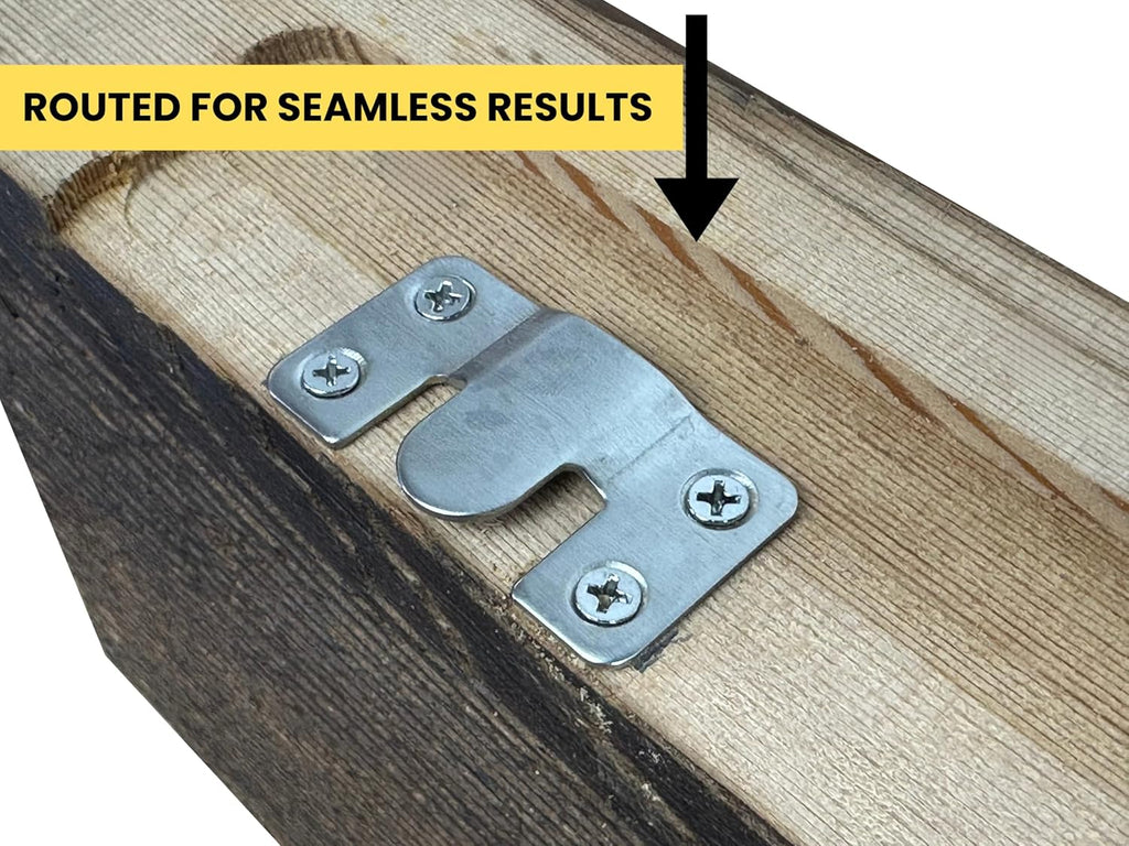 Reclaimed Wood Wall Shelf | Solid Rustic American Barnwood with Floating Shelf Brackets | 2.75" Thickness | 36" L x