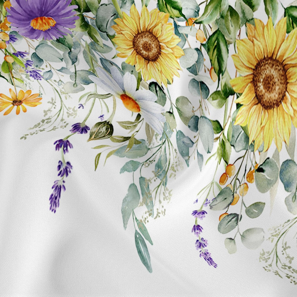 Spring Wildflower Flower Valance for Windows,Window Treatment Curtains Rod Pocket Sheer Small Short Valance
