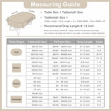 Jacquard Floral Oval Tablecloth Little Rose Embroidered Lace Beige Table Cover Dining Kitchen Decor 