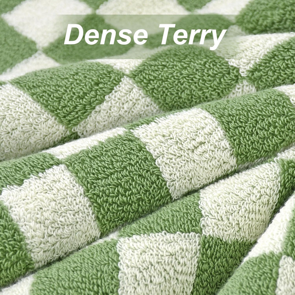 Bath Towels Set of 2 - Luxury Cotton Bathroom Shower Towels Body 55"x27.5" | Absorbent, Quick Dry, 520GSM, Green