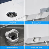 Portable Countertop Dishwasher with 5L Built-in Water Tank, Dishwasher 6 Washing Programs, Glass Door Dishwasher