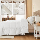 Goose Feather Down Comforter Full/Queen - All Season Duvet Insert Ultra Fluffy Soft 100% Cotton Shel