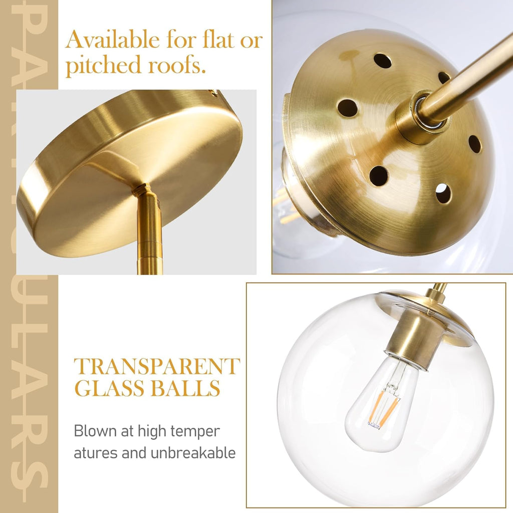 10 Inch Globe Pendant Light Gold Mid Century Pendant Light Adjustable Hanging Light Fixture Globe Pendant Lights