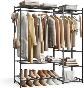Portable Closet Wardrobe, Clothes Rack, Closet Organizers and Storage, Freestanding Clothing Rack with 7 Shelves, 2