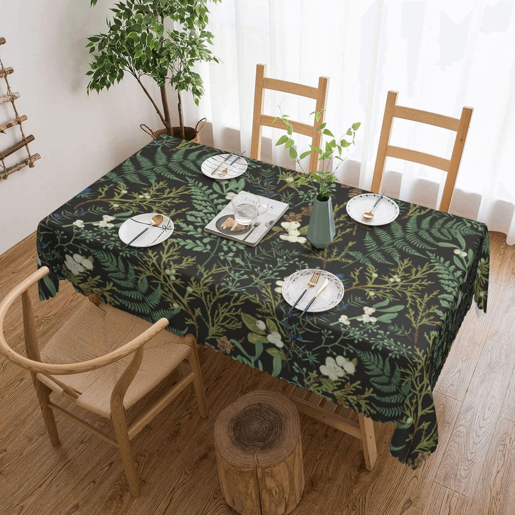 Botanical Print Rectangle Tablecloth 54 x 72 Inch