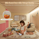 Low Loft Bed with Desk and 6 Storage Drawers Twin Loft Bed with Bookshelf,LED Lights & Under-Bed Play Space,Kids Twin