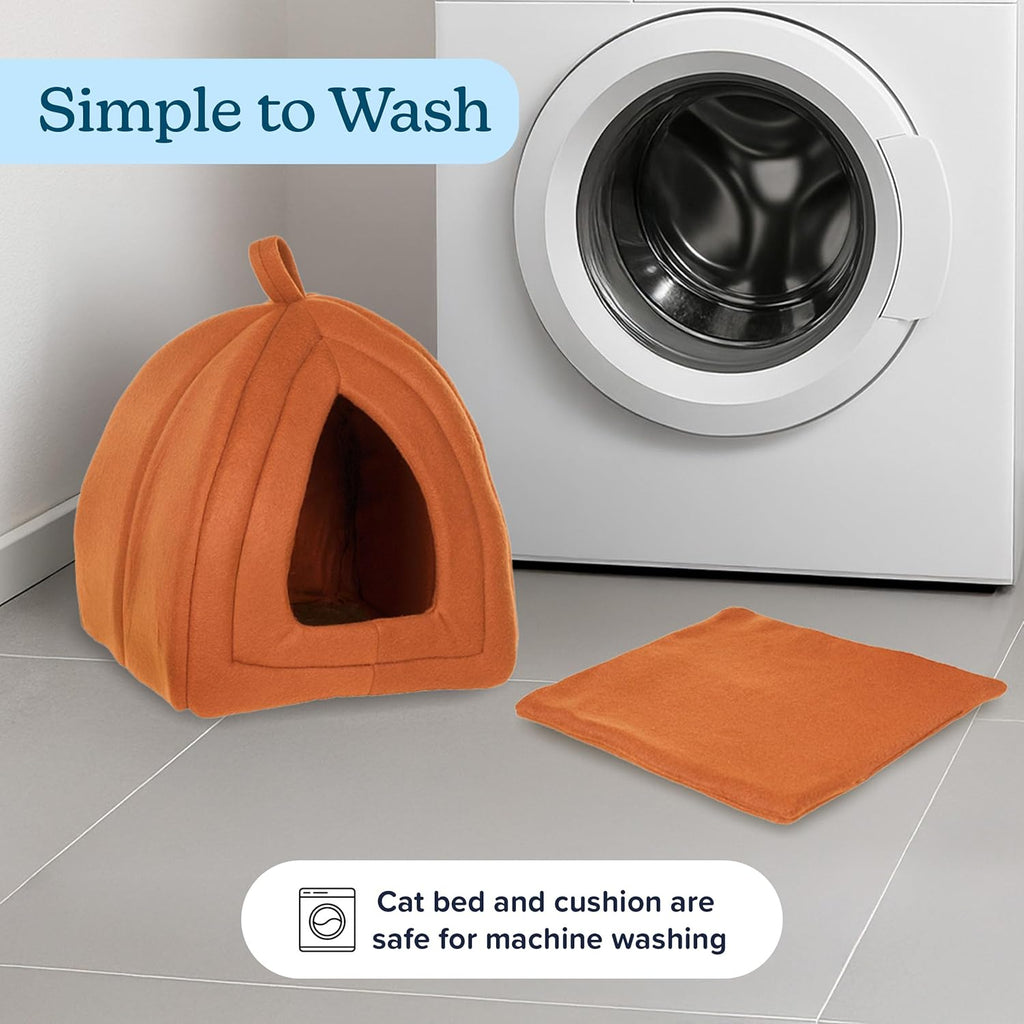 Cat House - Indoor Cat Bed with Removable Foam Cushion