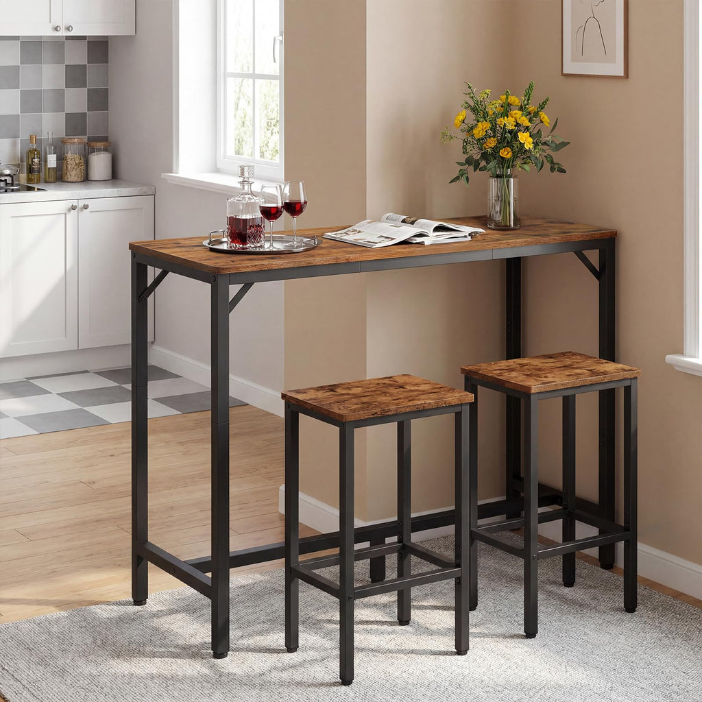 Bar Table, 35.4-Inch Counter Height Pub Table, Cocktail Table