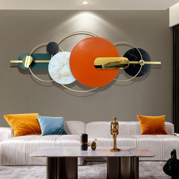 Large Metal Wall Art,Orange,60×24 In,Wall Decor