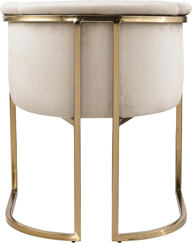 Meridian Furniture 758Cream-C Tierra Collection Modern | Contemporary Upholstered Dining Chair with Luxurious Cream