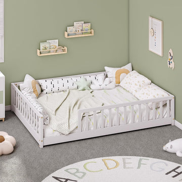 Montessori Floor Bed with Rails