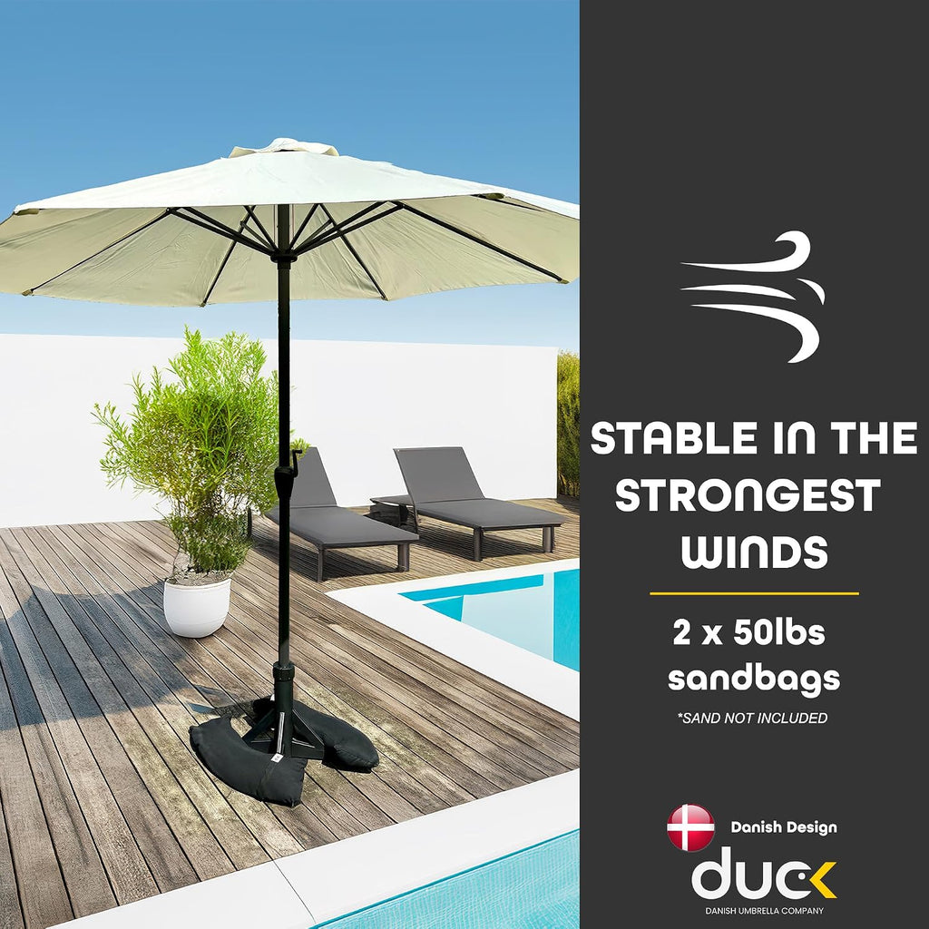 DUC 100lbs Patio Umbrella Base | Wobble-Free Outdoor Umbrella Base | Easy to Move Umbrella Stand Outdoor Base and