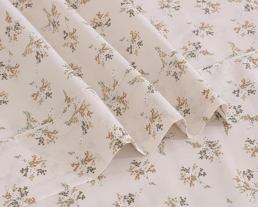 100% Cotton Split King Sheets, Percale Sheet Set, Twin Spring