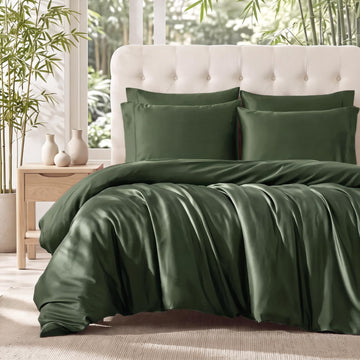 100% Viscose Derived from Bamboo Queen Duvet Cover Set, 3-Piece
