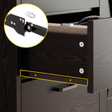 Bookshelf with Drawers, 71 in Tall Bookcase with Doors and 3-Tier Shelves, Entrance Hallway Home Office