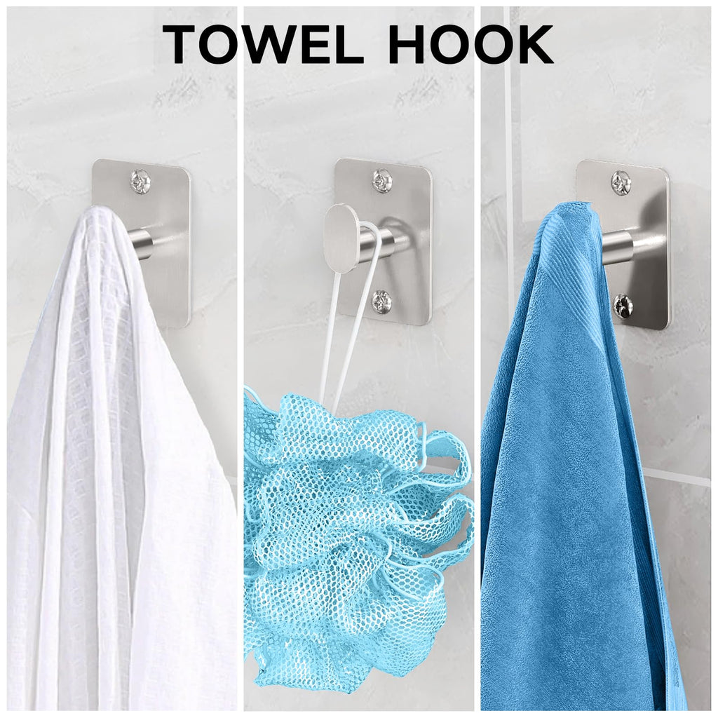 Brushed Nickel Bathroom Accessories Set, 4 PCS Bathroom Hardware Set