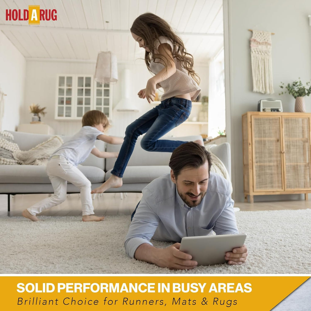 3' x 5' - Non-Slip Rug Pad, Non Skid Pads for Hardwood, Vinyl, Tile, Laminate Floors, Keep Area Rugs - Set of 15