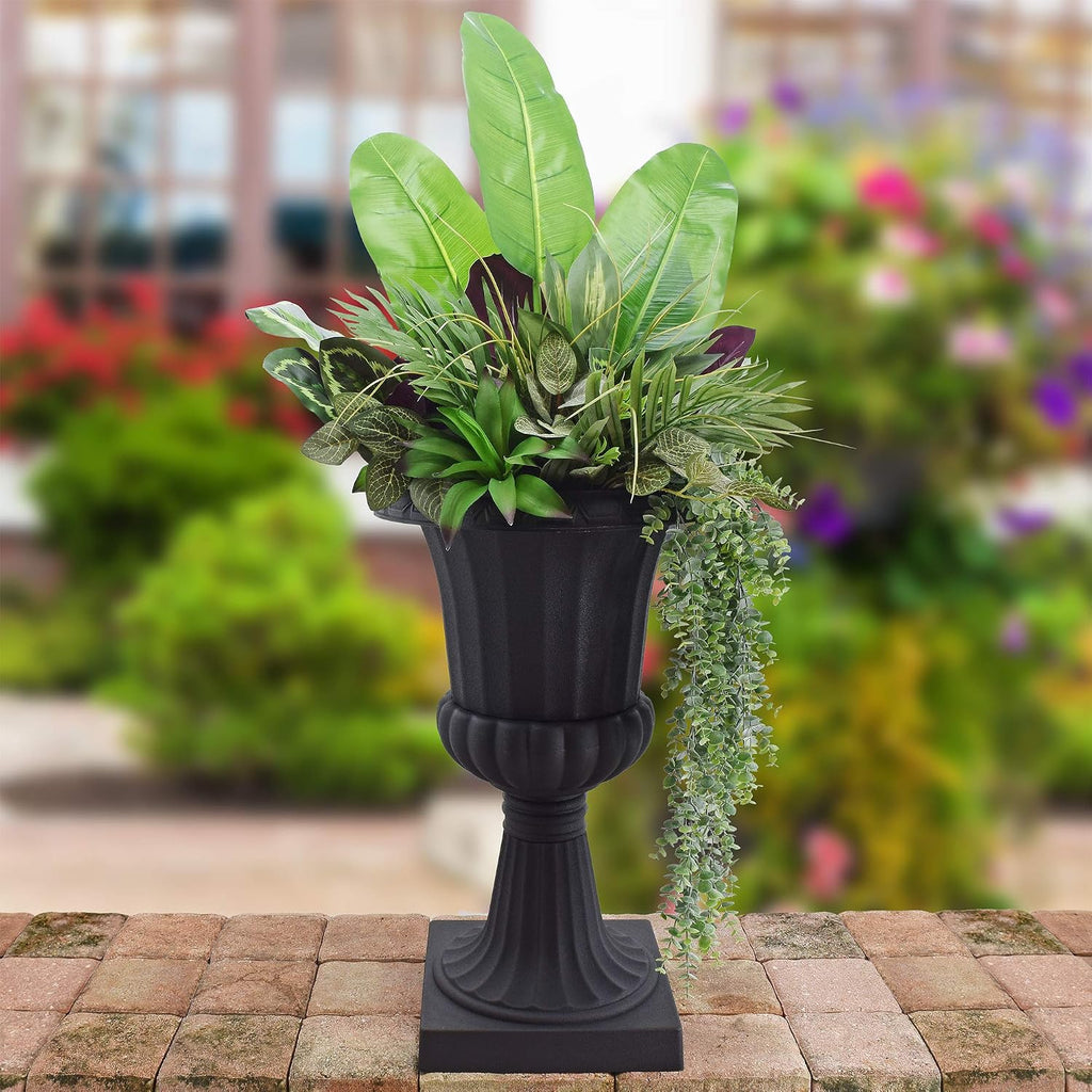 PL51BK-2 Deluxe Plastic Urn(Pack of 2), Black
