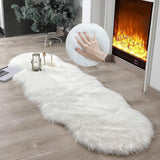 2x6 Faux Fur Runner Rug, Plush High Pile Soft Carpet for Bedroom Living Room