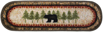 Rug Cozy Cabin Stair Treads 9"x30" Tread-13 Pack, Birch Bear, Brown