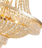 Luxury Crystal Chandelier, Modern Gold/Silver French Empire Crystal Ceiling Chandelier LED Ceiling Light Fixture Lamp Hanging Lighting Home Decor Lamp for Living Room Bedroom Foyer (Gold) A108-B0CNKD55NC