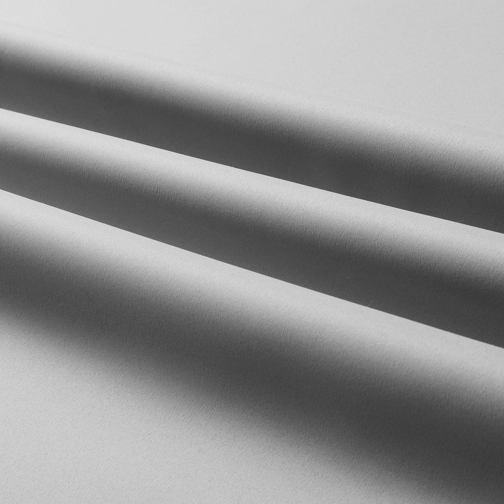 Ultimate Gray Blackout Curtain Panels/Drapes 84 inch Length Solid Energy Efficient Room Darkening Bedroom Curtains