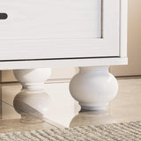 24" Bathroom Vanity with Ceramic Sink - Freestanding Cabinet with 2 Doors, 1 Drawer & Wood Legs