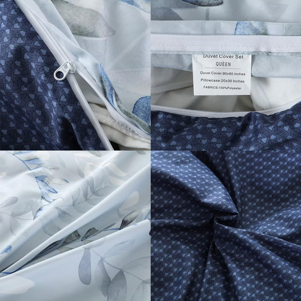 Duvet Cover Set Prewashed Cotton-Like Polyester Twin