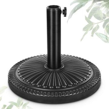 15" 23 lbs Round Patio Umbrella Base Pre-Filled Umbrella Stand Sun-Flower-Pattern Heavy Duty Market Umbrella Base Stand