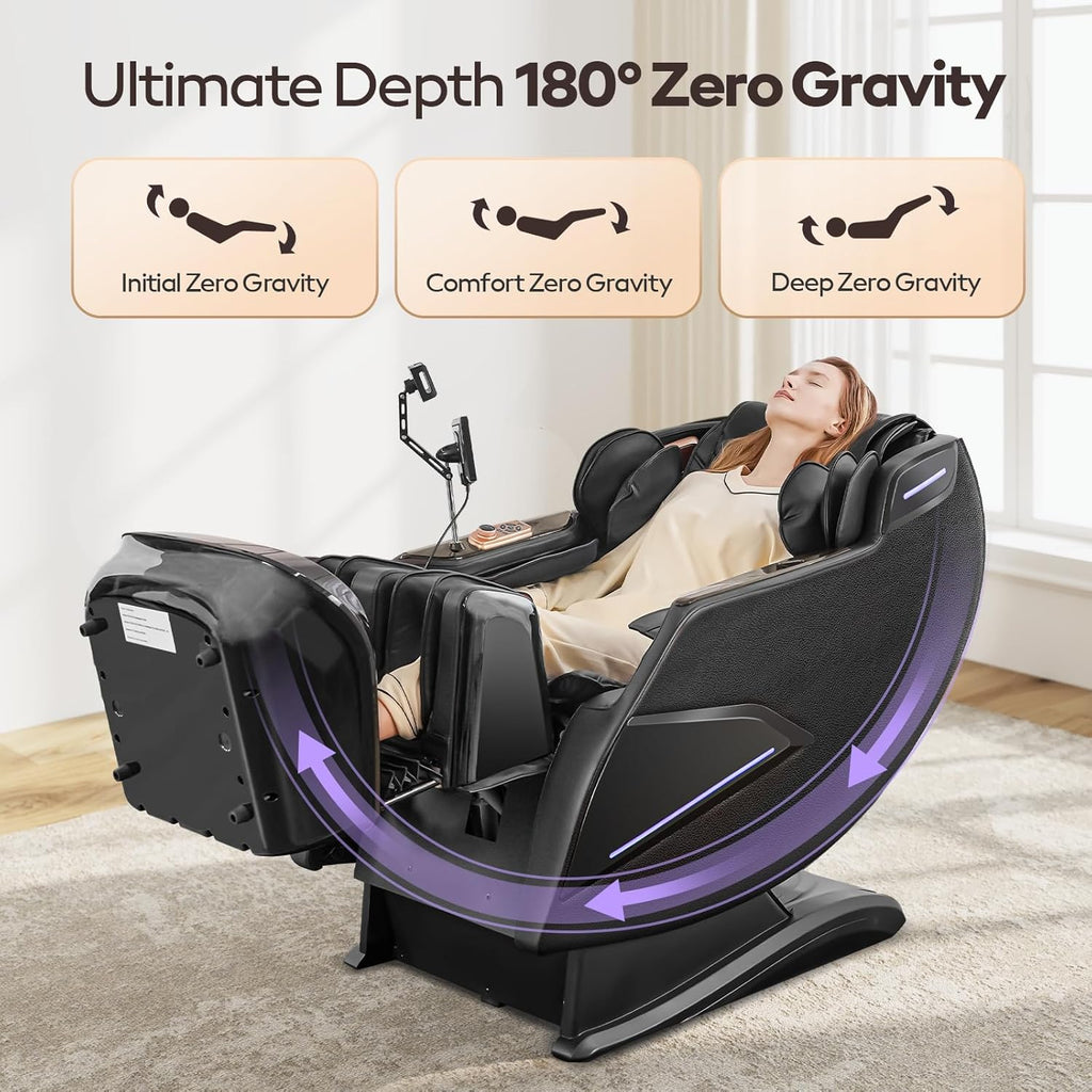 4D Massage Chairs Full Body,Zero Gravity SL-Track Shiatsu Massage Chair Recliner,Core Heating,20 Massage