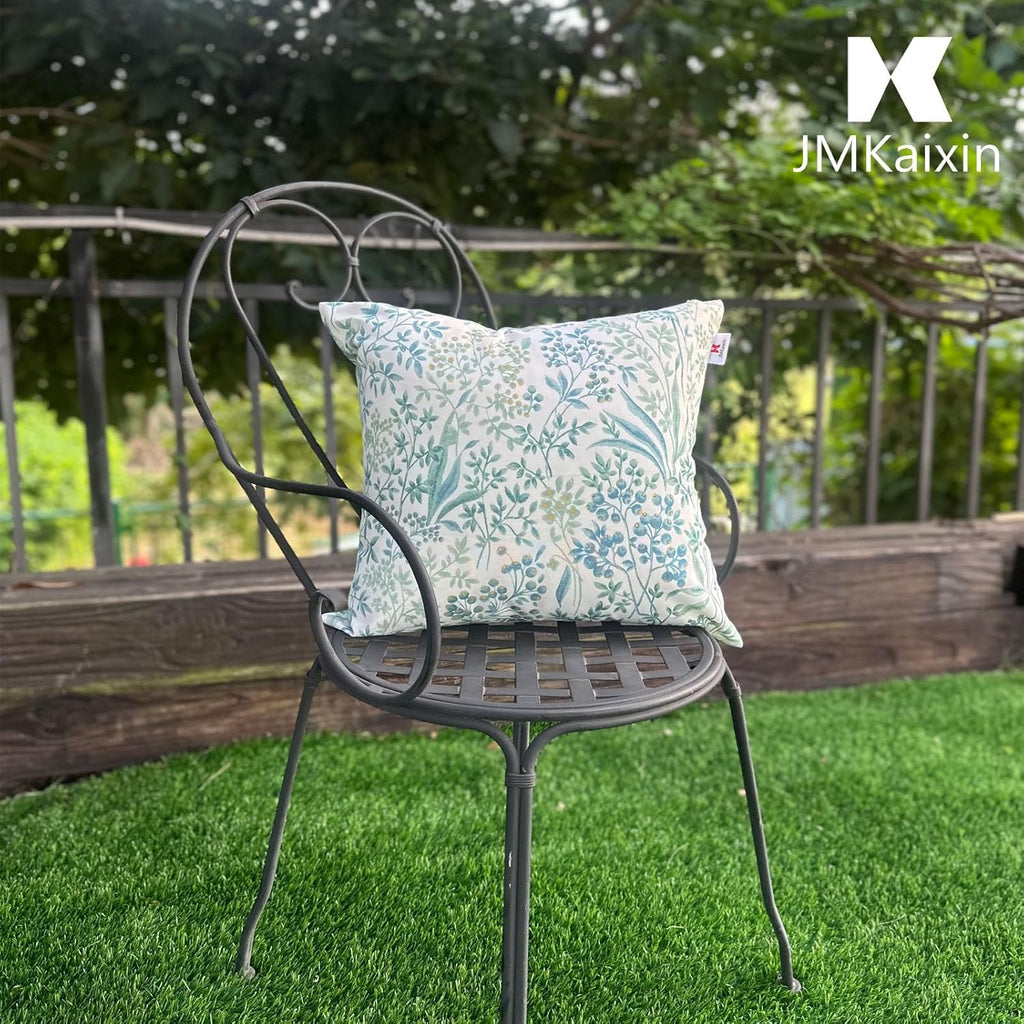 Outdoor/Indoor Throw Pillows, Pack of 2 Waterproof Decorative Throw Pillows with Inserts, 18”x18” Square Pillows