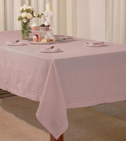 Premium 100% Pure Linen Tablecloth 70"x120" Rectangle, Double Hemstitched Table Cover for Dinner, Pa