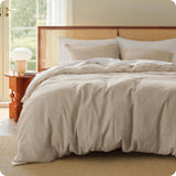 Muslin Duvet Cover Queen - 100% Cotton 3-Layer Gauze Ultra-Soft, Breathable