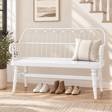 Entryway Bench, Spindle Back Wooden Dinning Bench, Farmhouse Foyer Bench, Dinning Room, Mudroom
