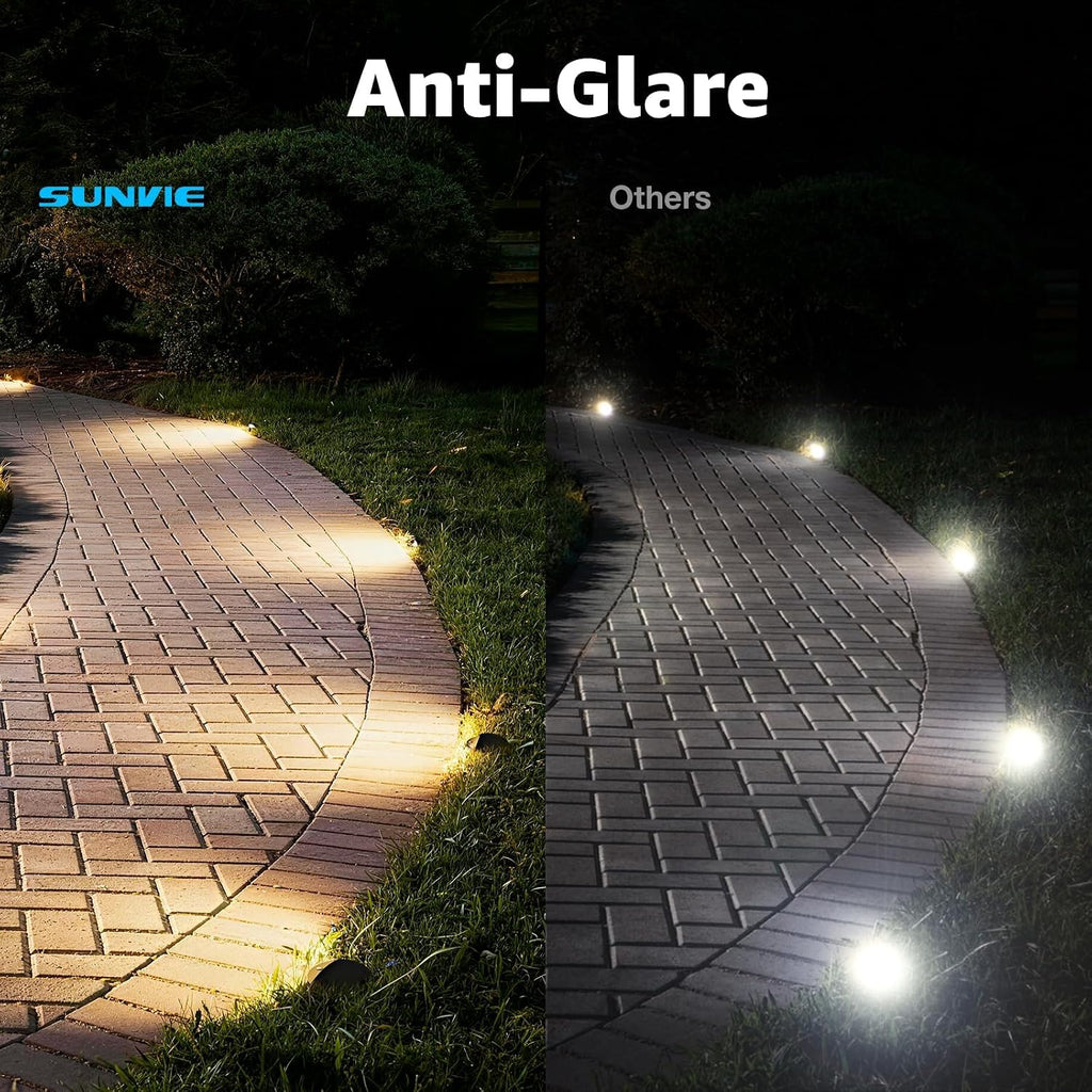 5W Low Voltage Landscape Lighting Anti-Glare Outdoor In-Ground Lights 3000K Well Lights Low Voltage with Wire
