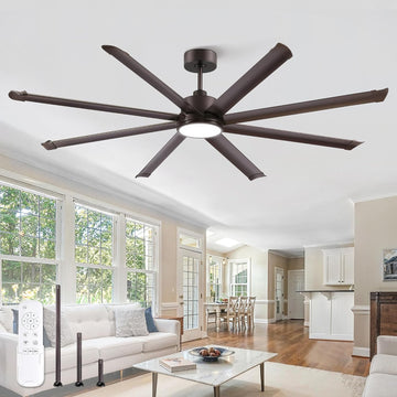 84" Ceiling Fan with LED Light and Remote - Oil Bronze