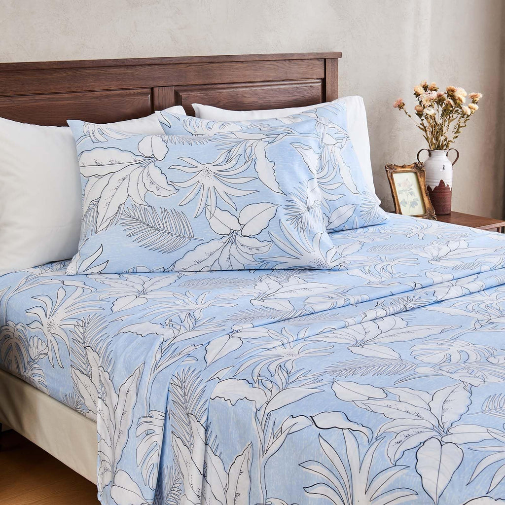 4PC Deep Pocket Queen Sheet Set Fit 16", Breathable Microfiber Soft Queen Size Sheet Set, Hotel Style Bed Sheet Set