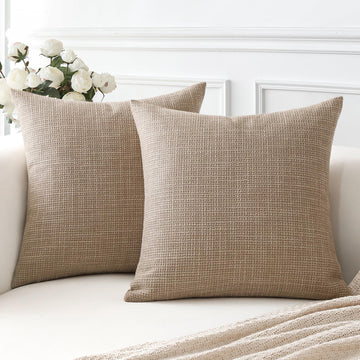 Linen Throw Pillow Covers Set of 2 Decorative Square Pillowcases Cushion Covers 28x28 Inch Decor Sofa Bedroom Car 70