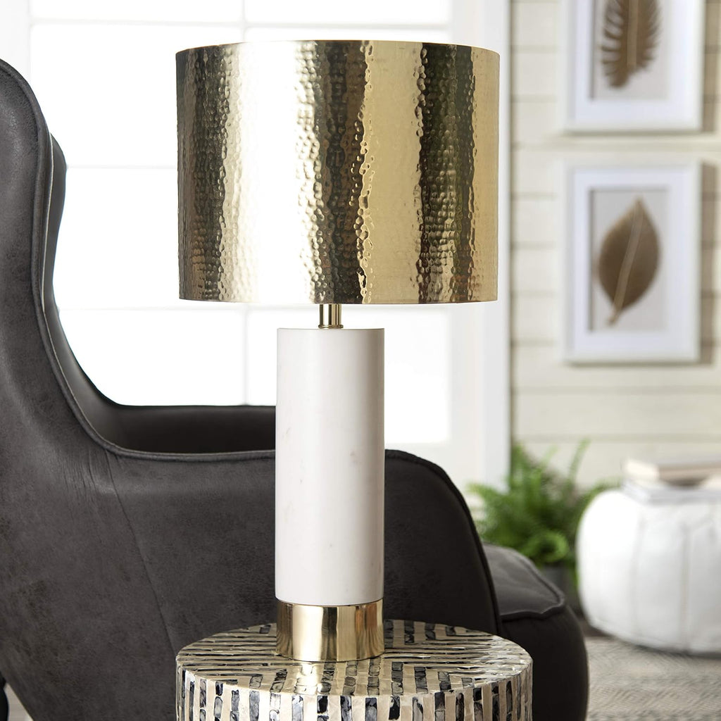 Edina 23" Marble & Iron Table Lamp