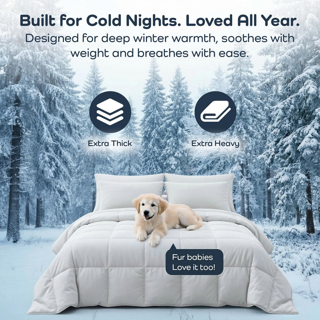 Bamboo Comforter - Extra Thick, Queen Size - (88" x 90")