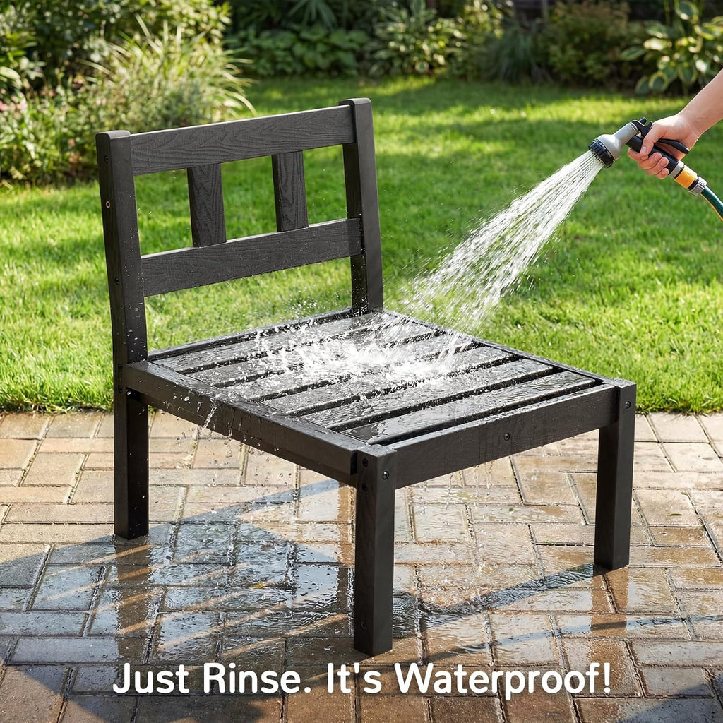 6-Piece Patio Sectional Sofa Set, Modular Outdoor Furniture Set - All-Weather Waterproof HIPS Frame & Quick-Dry