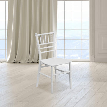 White Kids Resin Ballroom Chair, 10-Pack