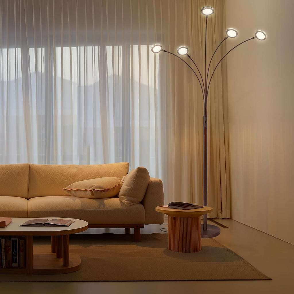 Orion Arc Floor Lamp, Tree Floor Lamp with 5 Adjustable Arms