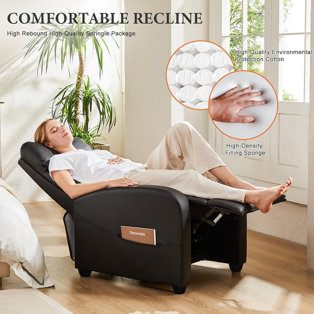 Massage Recliner Chair for Adults, Adjustable Home Theater Seating with Lumbar Support for Living Room